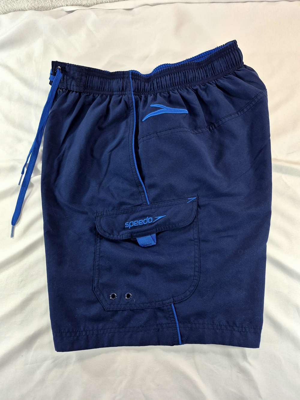 NWOT Speedo Men’s Marina Volley Swim Trunks Navy Blue Medium Board Short Beach